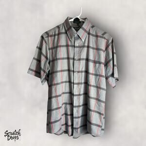 Vintage 90s Hyde Park Shirt Medium Single Stitch USA Made Retro Plaid Tee V08